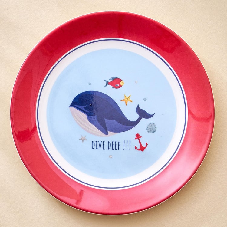 Slate Kids Melamine Printed Side Plate - 18cm