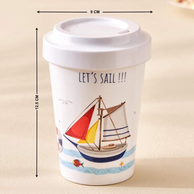 Slate Kids Melamine Printed Tumbler with Lid - 300ml