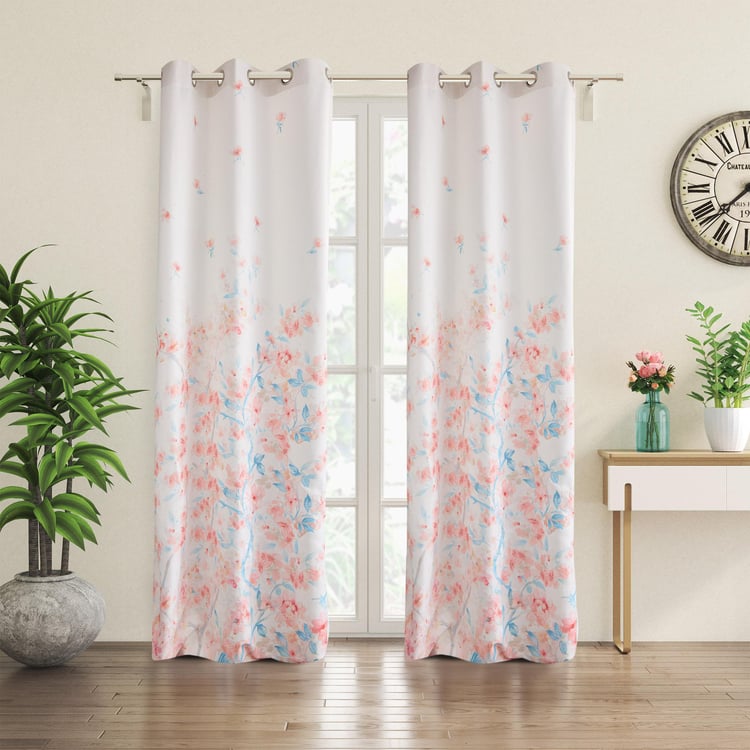 Senorita Set of 2 Printed Light Filtering Door Curtains