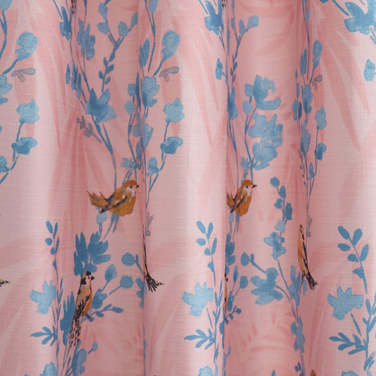 Senorita Cerise Set of 2 Printed Light Filtering Window Curtains - 5ft