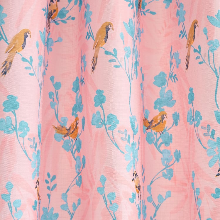 Senorita Cerise Set of 2 Printed Light Filtering Door Curtains - 7ft
