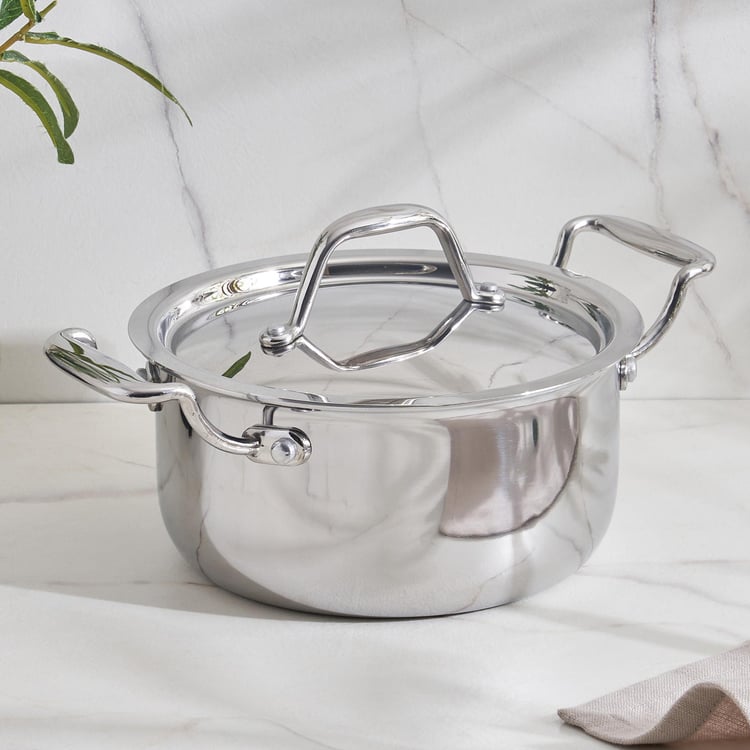 Valeria Carin Stainless Steel Casserole with Lid - 1.5L