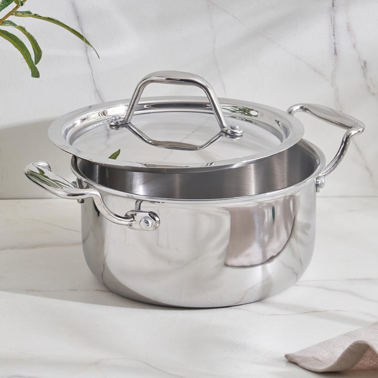 Valeria Carin Stainless Steel Casserole with Lid - 1.5L