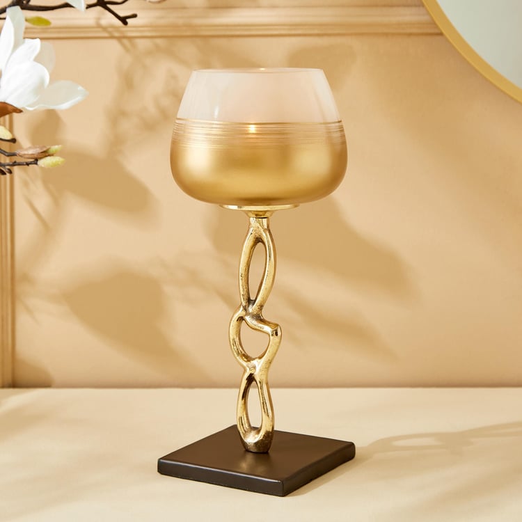 Eternity Viva Rim Glass Hurricane Candle Holder