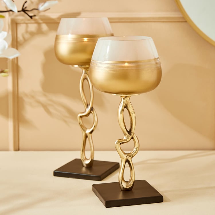 Eternity Viva Rim Glass Hurricane Candle Holder