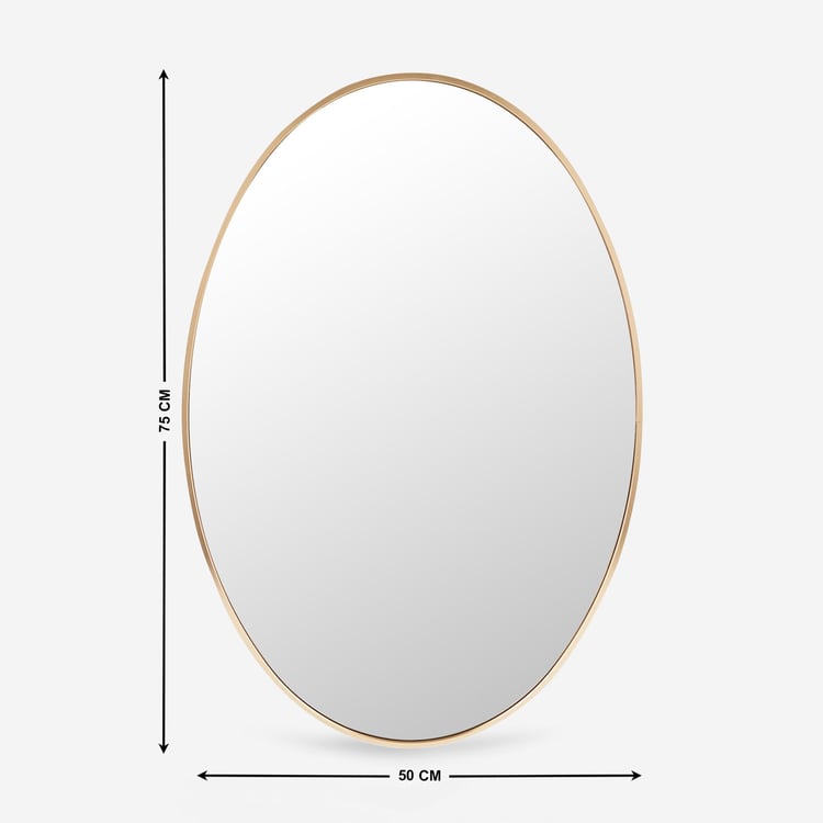 Reflection Flash Metal Oval Wall Mirror - 50x75cm