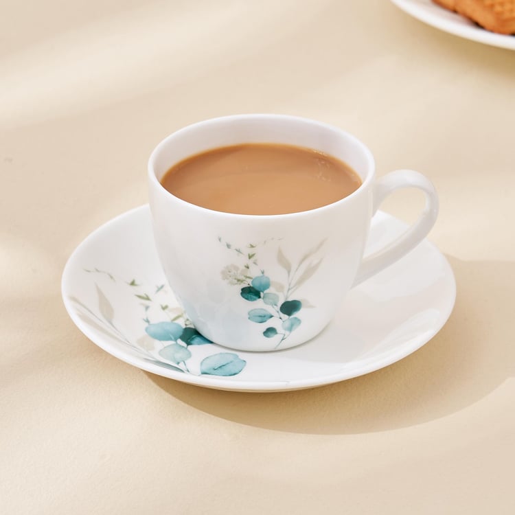 Lucas Bone China Printed Cup and Saucer - 210ml