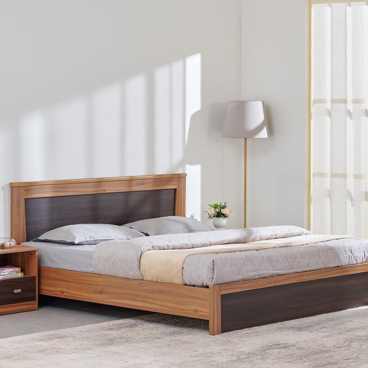 Helios Vincet King Bed - Brown