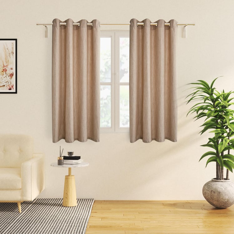 Natura Arena Set of 2 Woven Light Filtering Window Curtains