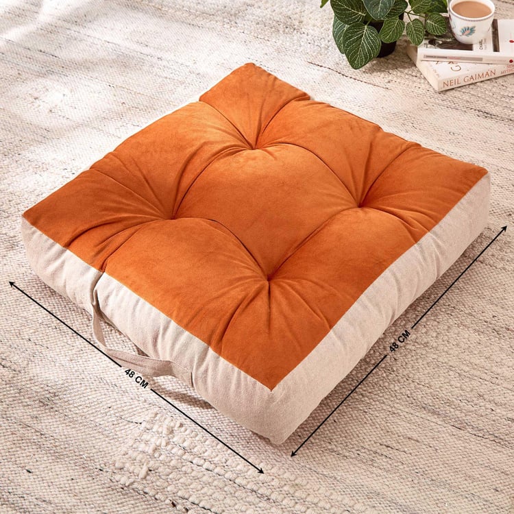 Poise Velvet Floor Cushion - 48x48cm