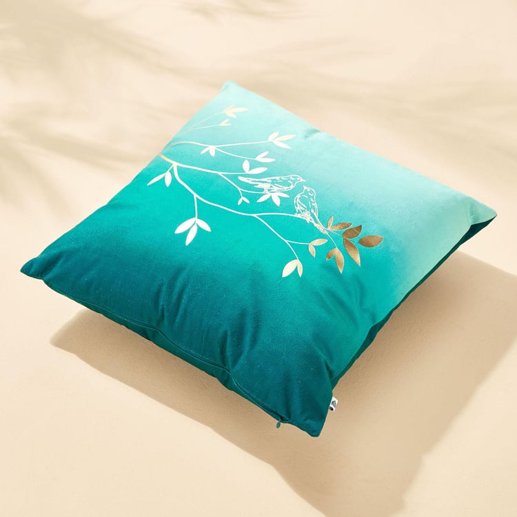 Splendid Gold Crest Printed Filled Cushion - 40x40cm