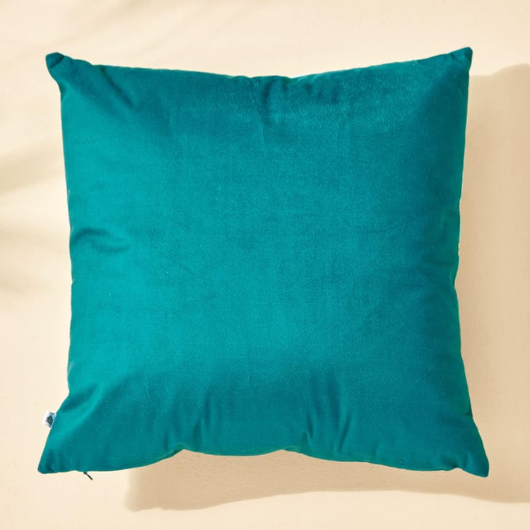 Splendid Gold Crest Printed Filled Cushion - 40x40cm