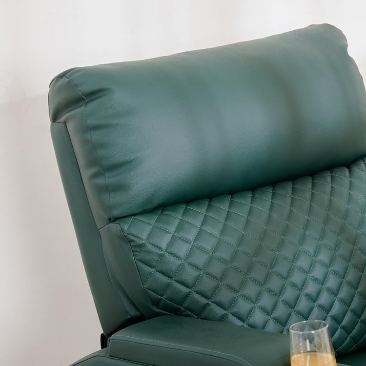 Asher Faux Leather 1-Seater Recliner - Green