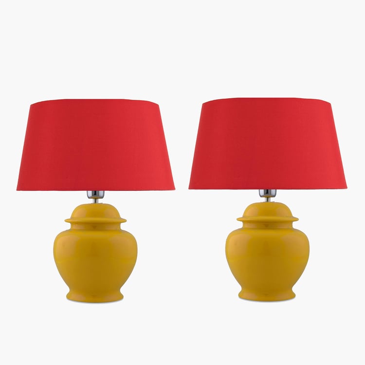 HOMESAKE Ceramic Set of 2 Table Lamps