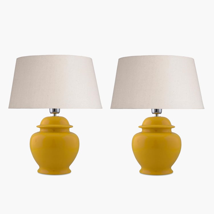 HOMESAKE Ceramic Set of 2 Table Lamps