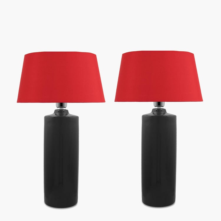 HOMESAKE Ceramic Set of 2 Table Lamps