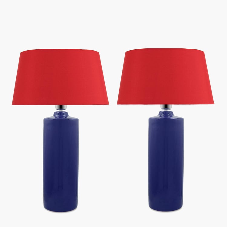 HOMESAKE Ceramic Set of 2 Table Lamps