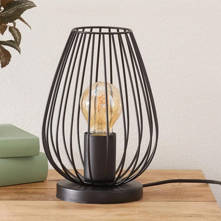 HOMESAKE Metal Geometric Cage Table Lamp