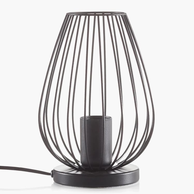 HOMESAKE Metal Geometric Cage Table Lamp