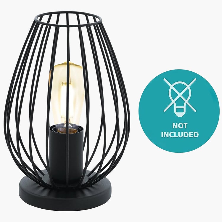 HOMESAKE Metal Geometric Cage Table Lamp