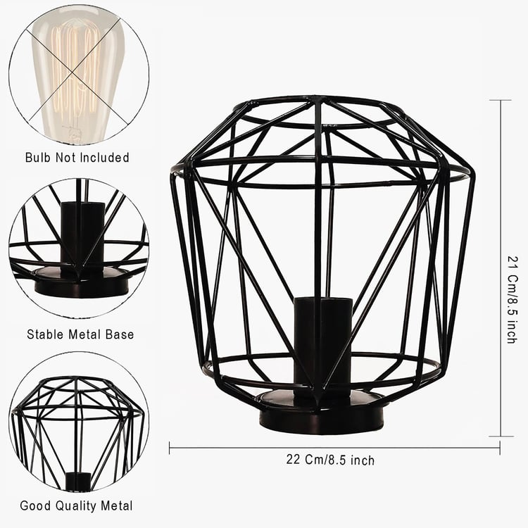 HOMESAKE Metal Farmhouse Table Lamp