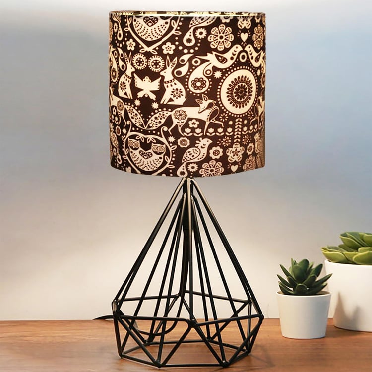 HOMESAKE Metal Farmhouse Table Lamp