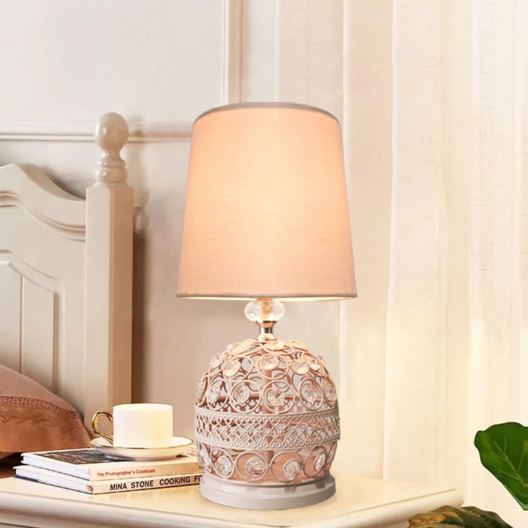 HOMESAKE Metal Crystal Table Lamp