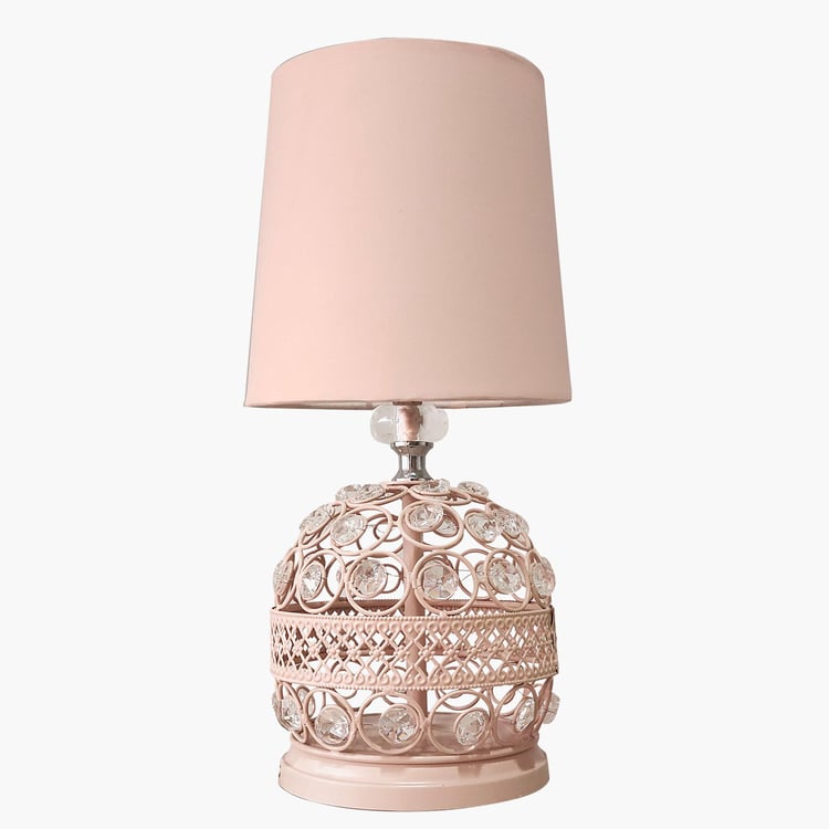 HOMESAKE Metal Crystal Table Lamp