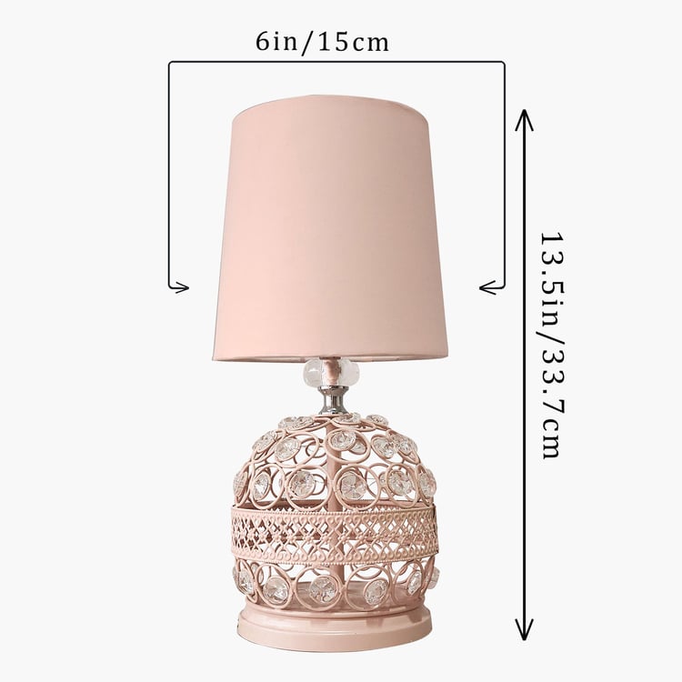 HOMESAKE Metal Crystal Table Lamp