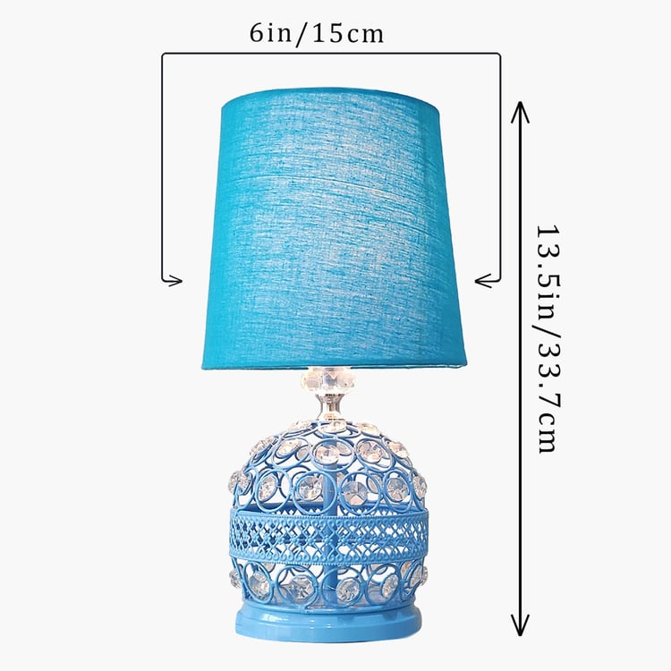 HOMESAKE Metal Crystal Table Lamp