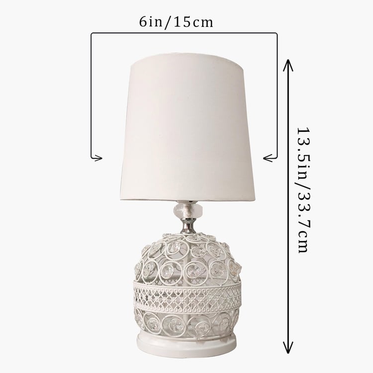 HOMESAKE Metal Crystal Table Lamp