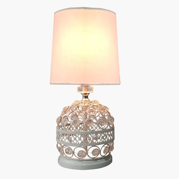 HOMESAKE Metal Crystal Table Lamp