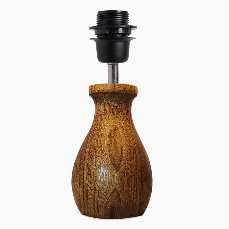 HOMESAKE Wooden Dovel Pot Iris Table Lamp