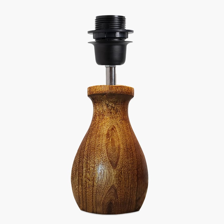 HOMESAKE Wooden Dovel Pot Hibiscus Table Lamp