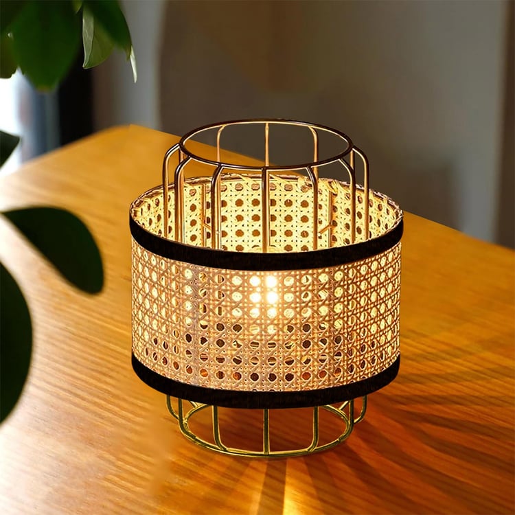 HOMESAKE Rattan Pendant Light Table Lamp