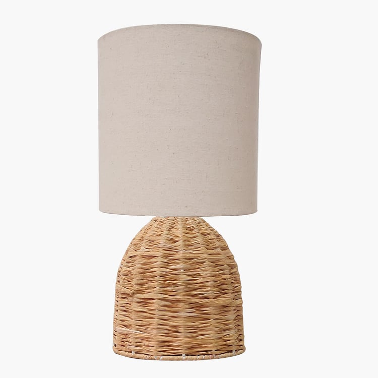 HOMESAKE Raffia Rattan Table Lamp