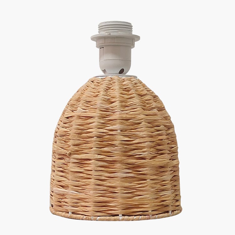 HOMESAKE Raffia Rattan Table Lamp