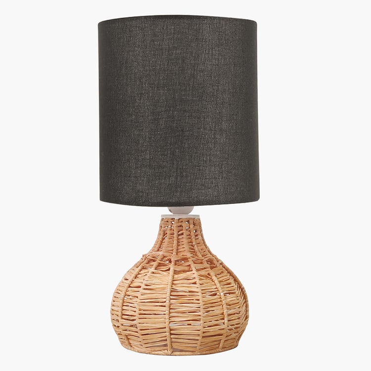 HOMESAKE Raffia Rattan Table Lamp