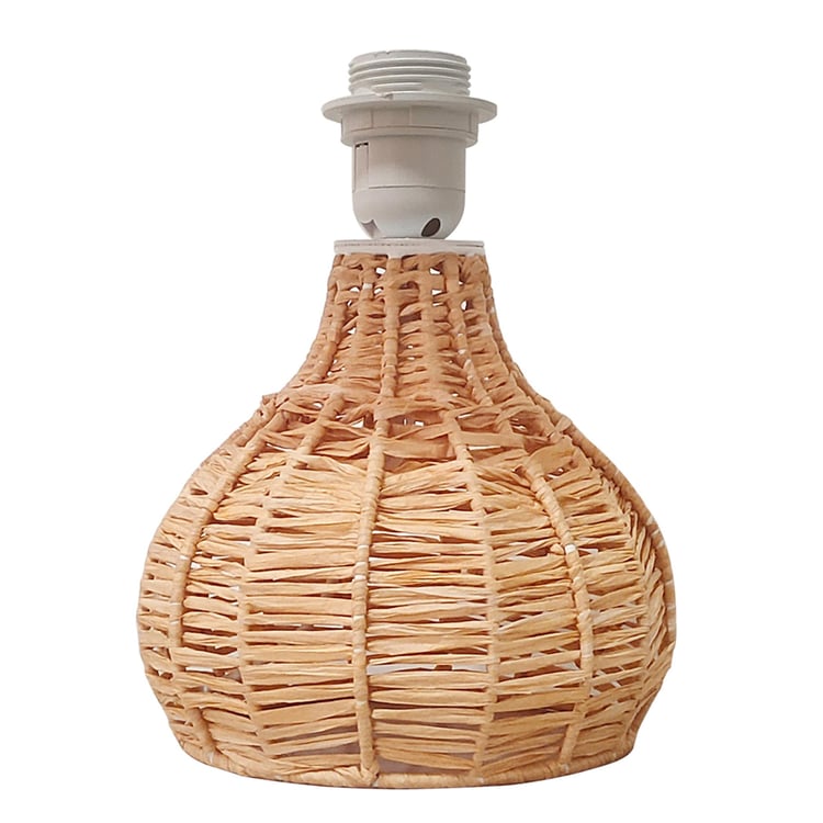 HOMESAKE Raffia Rattan Table Lamp