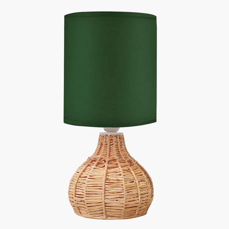 HOMESAKE Raffia Rattan Table Lamp