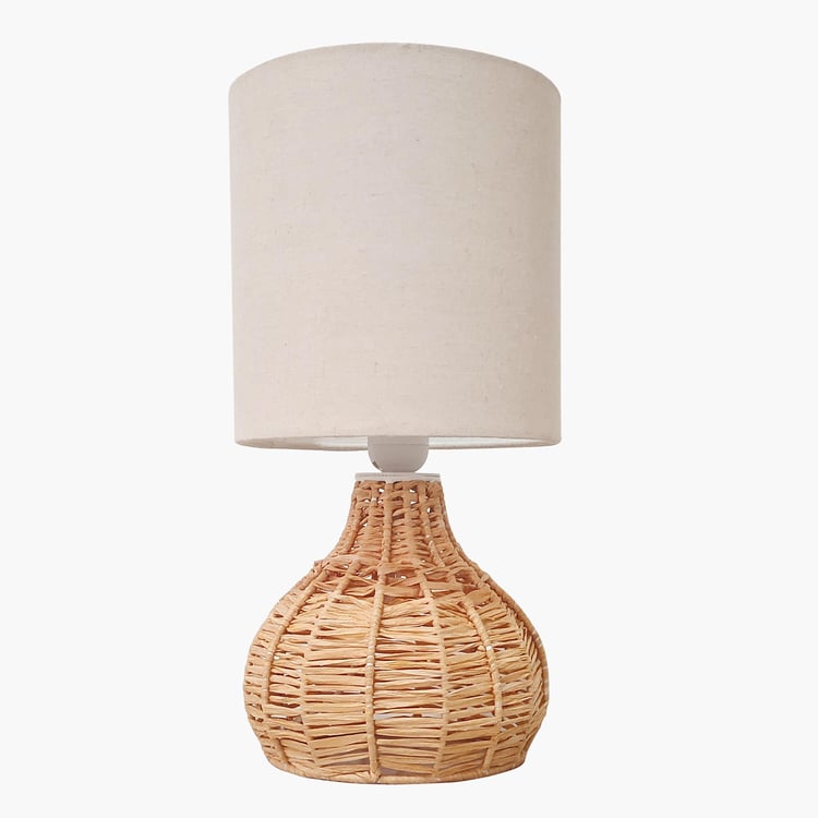 HOMESAKE Raffia Rattan Table Lamp