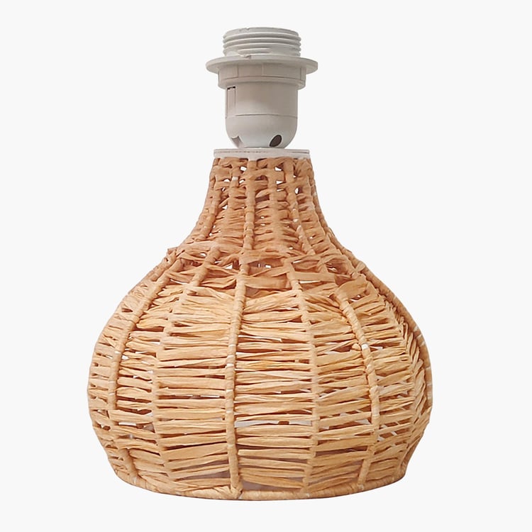 HOMESAKE Raffia Rattan Table Lamp