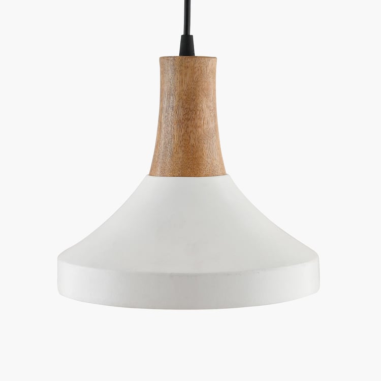 HOMESAKE Metal and Wood Ceiling Lamp