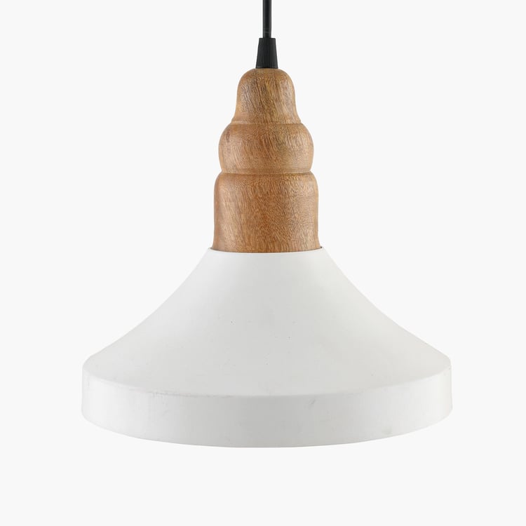 HOMESAKE Metal and Wood Ceiling Lamp