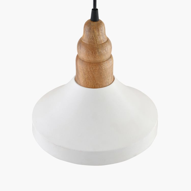 HOMESAKE Metal and Wood Ceiling Lamp