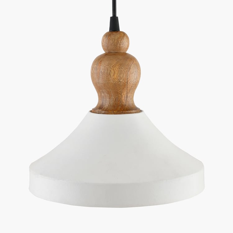 HOMESAKE Metal and Wood Ceiling Lamp