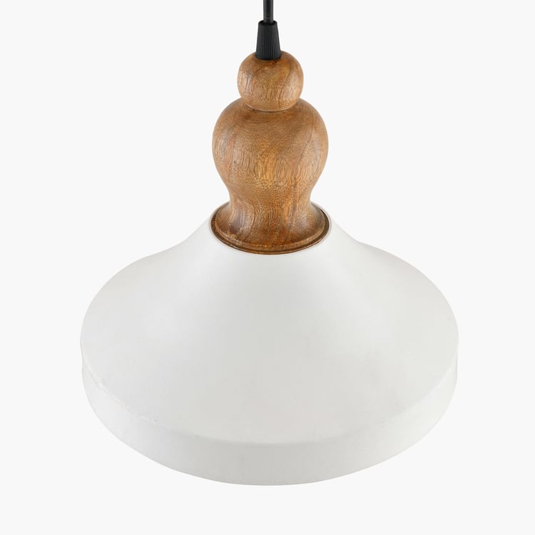 HOMESAKE Metal and Wood Ceiling Lamp