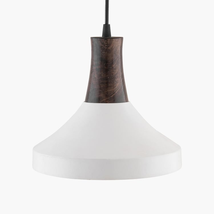 HOMESAKE Metal and Wood Ceiling Lamp