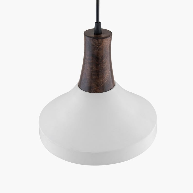 HOMESAKE Metal and Wood Ceiling Lamp