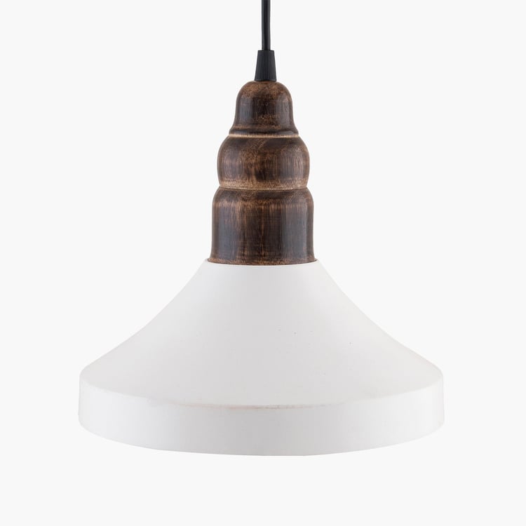 HOMESAKE Metal and Wood Ceiling Lamp